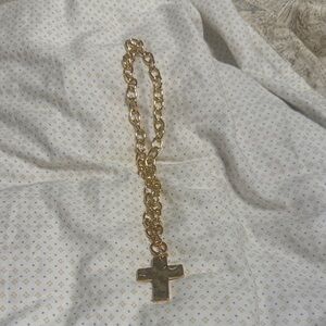 Gold Cross Pendant Necklace